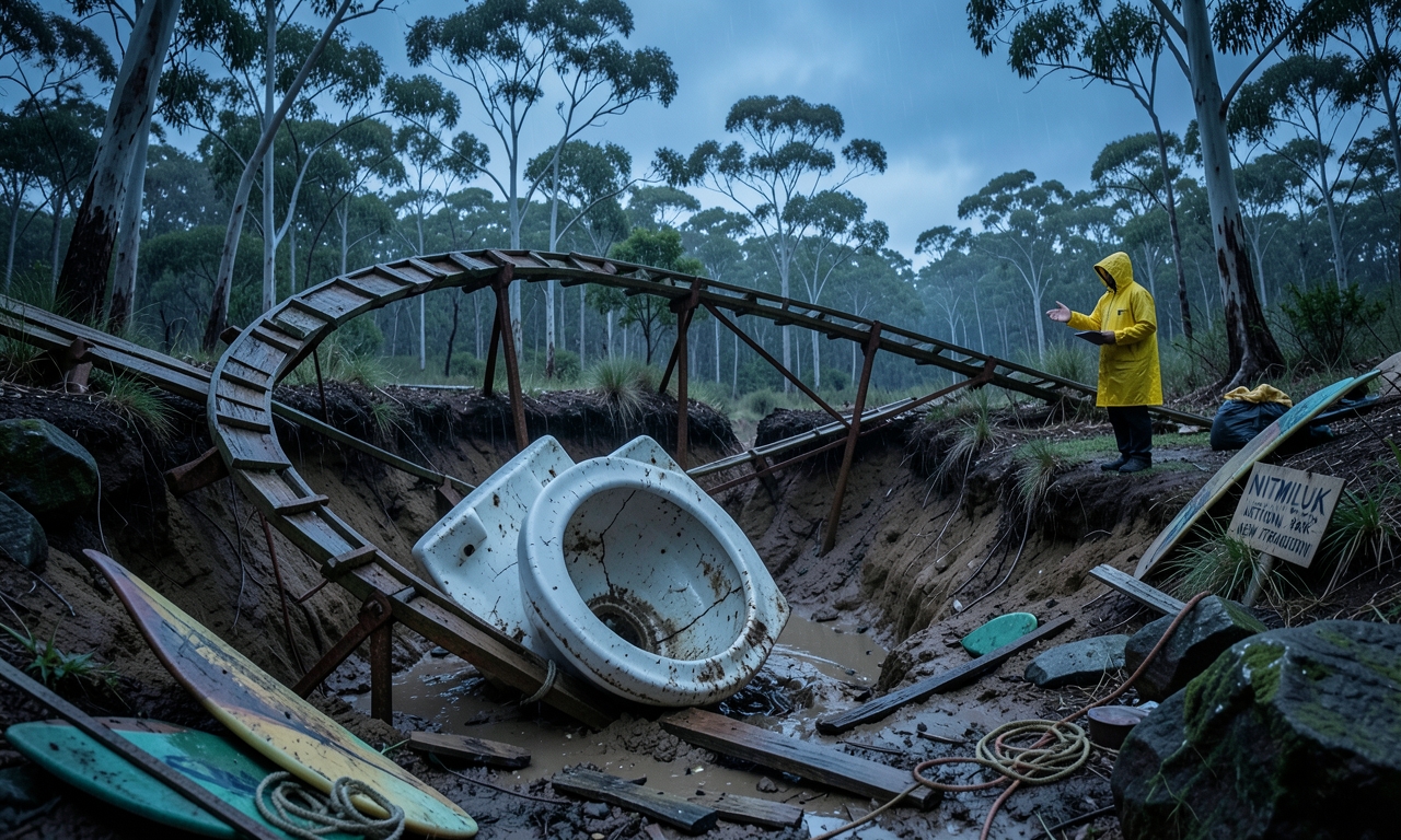 Australiens neue Bade-Attraktion: Der Surf-Klo-Achterbahn