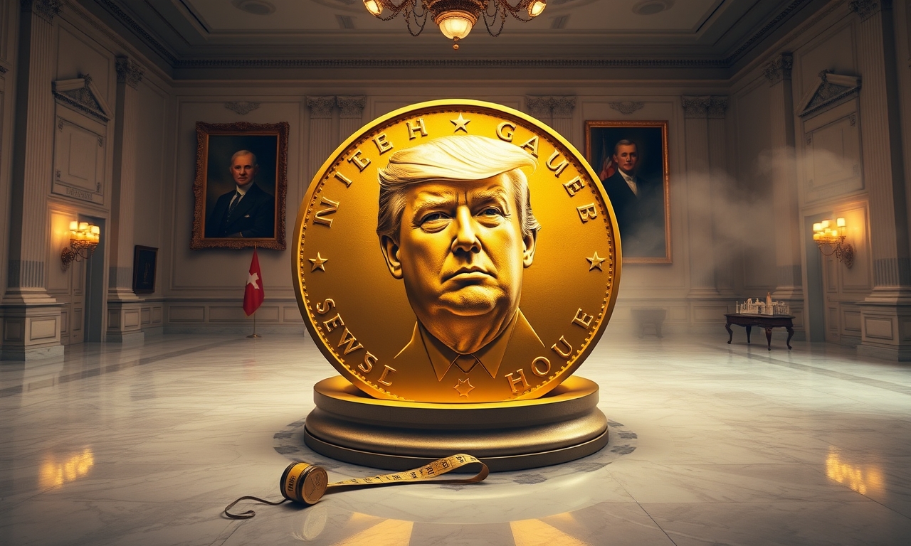 Goldene Ehre für den großen Anführer: Größte US-Münze soll Trumps Schädel fassen