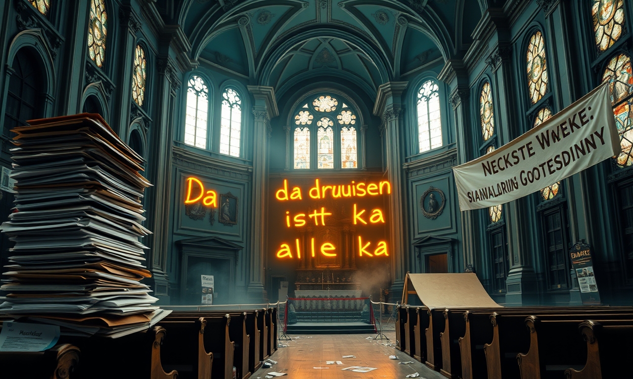 Gottesdienst mit Graffiti – als naechstes kommt der Osterhase