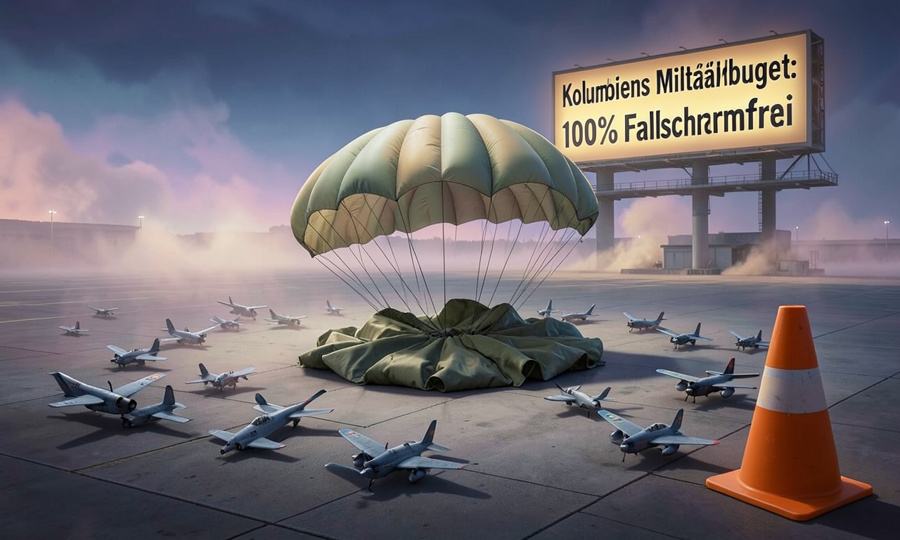 Kolumbiens Militaerbudget spart an Fallschirmen