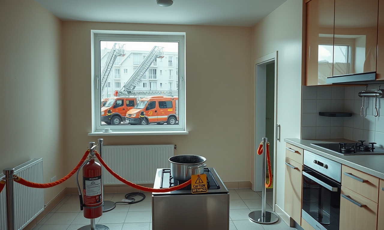 Küchenbrand: Grazer Feuerwehr beweist 23 Mann sind genug zum Kochen