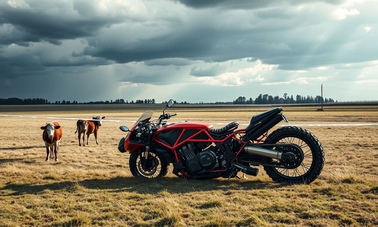 Motocross-unglueck: Ein Tag, an dem auch die Kuehe still standen