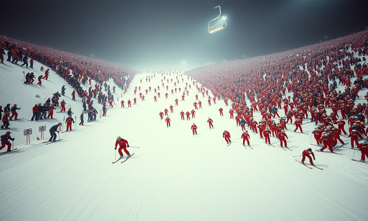 Schweizer Skiläufer überrennen ÖSV-Herren wie eine Skitour im Stau