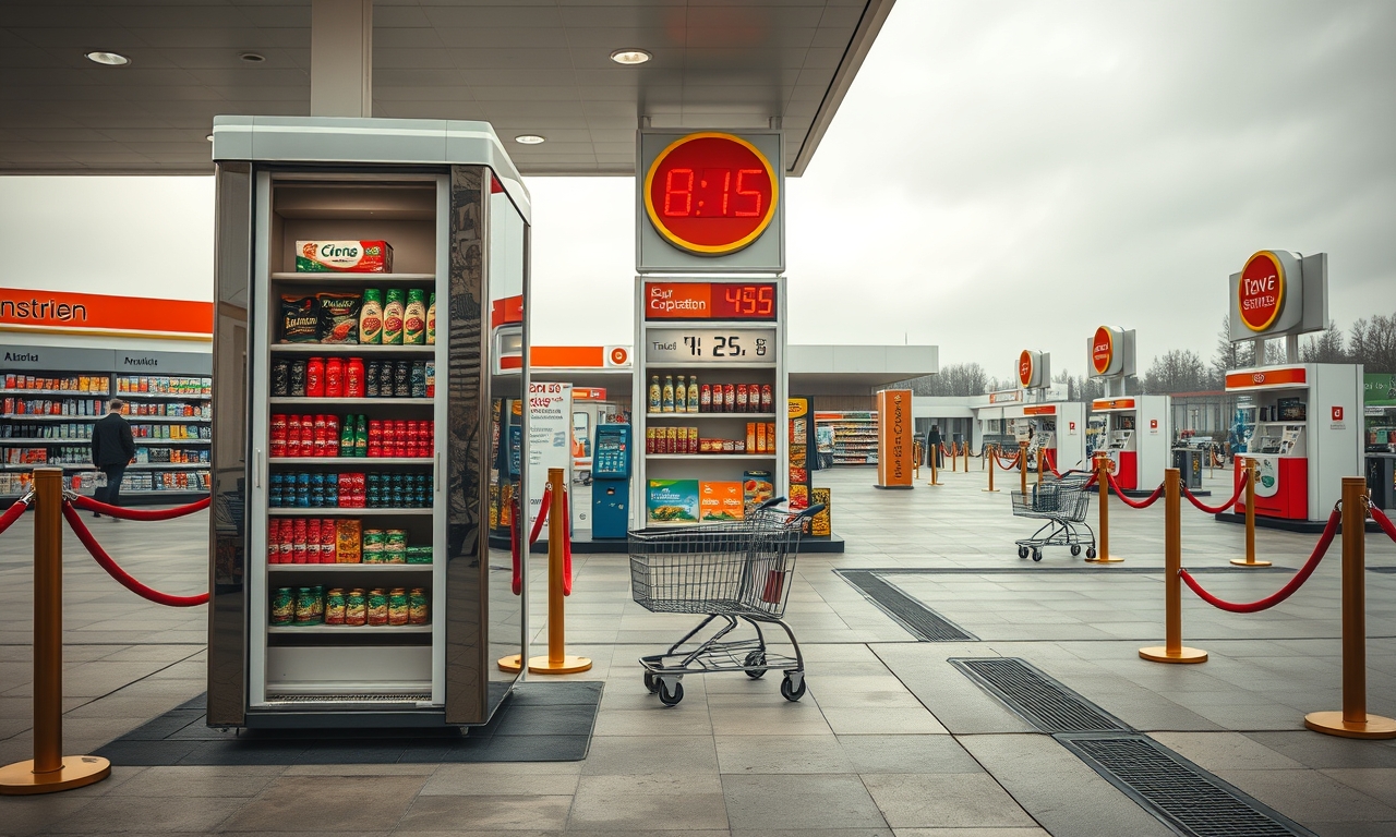 Steyr wird Tank-Mekka: Oeffentliche Toilette als Supermarkt