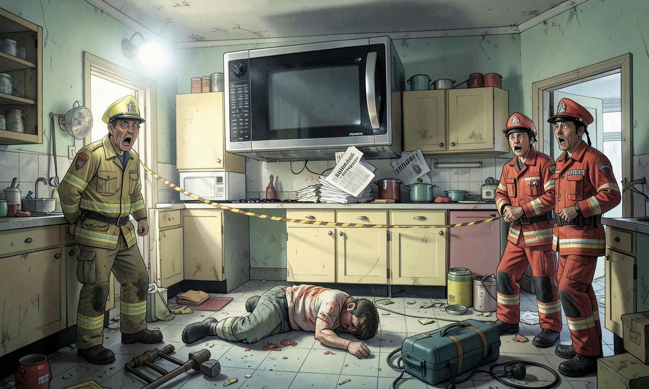 Trofaiacher Mikrowelle kocht Person bis zur Bewusstlosigkeit