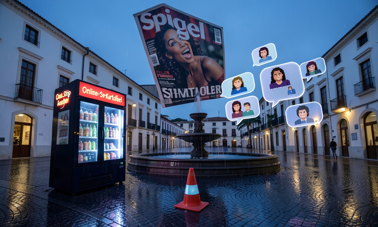 Ulmen spielte Fernandes als Online-Strip-Kartoffel, Mallorca rastet aus