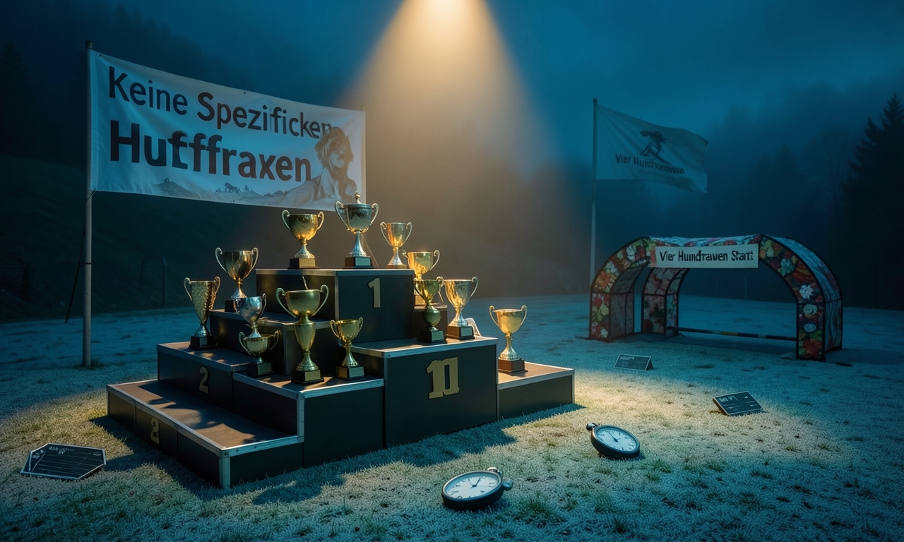 Vier Hundefrauen stuerzen Winterpause mit eigenem Hunde-Cup